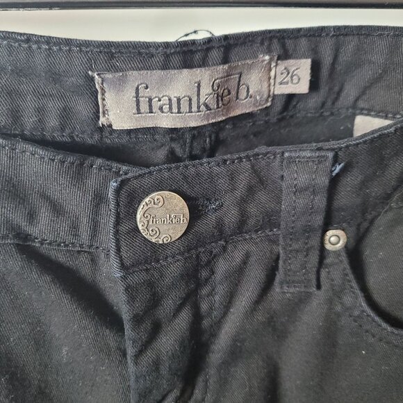 Frankie B. Low Rise Black Jeans Womens Slim Fit Cotton/Spandex 26 Waist 33" Inse - Picture 11 of 16